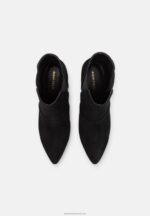 Z62T1959 Women Anna Field Leather Ankle Boots Black - Image 6