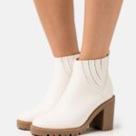 Z62T1960 Women Anna Field High Heeled Ankle Boots White