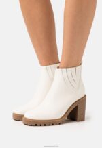 Z62T1960 Women Anna Field High Heeled Ankle Boots White
