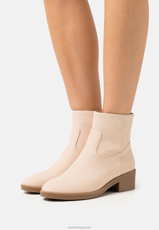 z62t1961_women_anna_field_classic_ankle_boots_beige.jpg Z62T1961 Women Anna Field Classic Ankle Boots Beige - Image 1