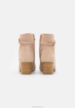 Z62T1962 Women Anna Field Leather Classic Ankle Boots Beige - Image 4