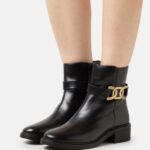 Z62T1963 Women Anna Field Leather Classic Ankle Boots Black