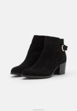 Z62T1964 Women Anna Field Leather Ankle Boots Black - Image 3