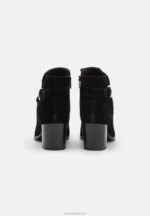 Z62T1964 Women Anna Field Leather Ankle Boots Black - Image 4
