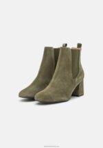 Z62T1977 Women Anna Field Leather Classic Ankle Boots Olive - Image 3