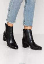 Z62T1980 Women Anna Field Leather Classic Ankle Boots Black