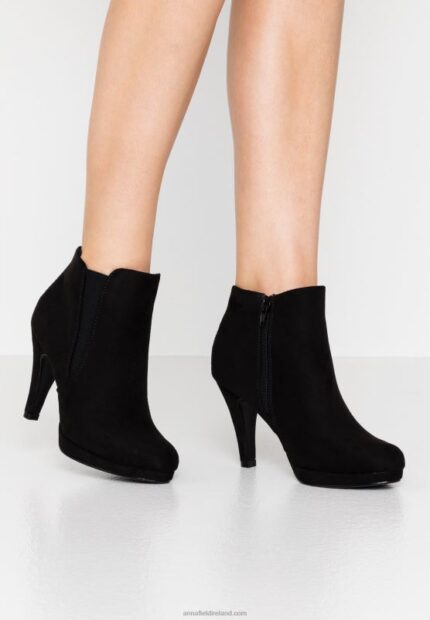 Z62T1985 Women Anna Field High Heeled Ankle Boots Black