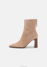 Z62T1986 Women Anna Field Leather Classic Ankle Boots Beige - Image 2