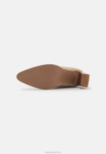 Z62T1986 Women Anna Field Leather Classic Ankle Boots Beige - Image 5