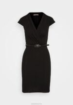 Z62T198 Women Anna Field Shift Dress Black - Image 5