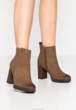 Z62T1991 Women Anna Field Ankle Boots Cognac