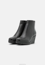 Z62T1993 Women Anna Field Leather Winter Boot Ankle Boots Black - Image 3