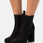 Z62T1997 Women Anna Field High Heeled Ankle Boots Black