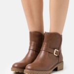 Z62T1998 Women Anna Field Comfort Winter Boot Classic Ankle Boots Cognac