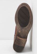 Z62T1999 Women Anna Field Leather Booties Ankle Boots Cognac - Image 7
