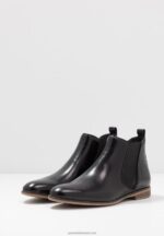 Z62T2002 Women Anna Field Leather Ankle Boots Black - Image 5