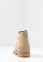 Z62T2005 Women Anna Field Leather Ankle Boots Beige - Image 6