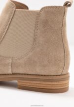 Z62T2005 Women Anna Field Leather Ankle Boots Beige - Image 9