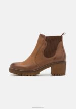 Z62T2008 Women Anna Field Leather Winter Boot Ankle Boots Brown - Image 2