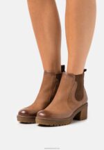 Z62T2008 Women Anna Field Leather Winter Boot Ankle Boots Brown