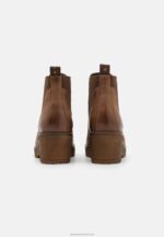 Z62T2008 Women Anna Field Leather Winter Boot Ankle Boots Brown - Image 4