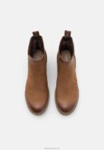 Z62T2008 Women Anna Field Leather Winter Boot Ankle Boots Brown - Image 6