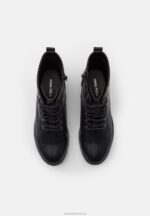 Z62T2013 Women Anna Field Lace-Up Ankle Boots Black - Image 6