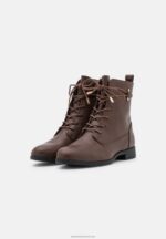 Z62T2014 Women Anna Field Lace-Up Ankle Boots Dark Brown - Image 3
