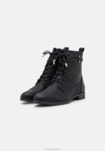 Z62T2016 Women Anna Field Lace-Up Ankle Boots Black - Image 3
