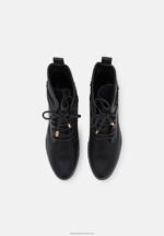 Z62T2016 Women Anna Field Lace-Up Ankle Boots Black - Image 6