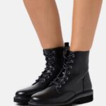 Z62T2019 Women Anna Field Lace-Up Ankle Boots Black
