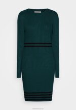 Z62T201 Women Anna Field Jumper Dress Dark Green/Black - Image 5