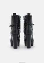 Z62T2020 Women Anna Field Lace-Up Ankle Boots Black - Image 4