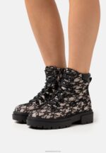 Z62T2021 Women Anna Field Platform Ankle Boots Pink