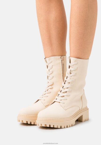 Z62T2023 Women Anna Field Platform Ankle Boots Beige
