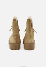 Z62T2028 Women Anna Field Lace-Up Ankle Boots Beige - Image 7