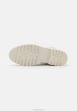 Z62T2029 Women Anna Field Leather Lace-Up Ankle Boots White - Image 5