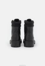 Z62T2030 Women Anna Field Winter Boot Lace-Up Ankle Boots Black - Image 4