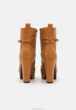 Z62T2031 Women Anna Field Lace-Up Ankle Boots Cognac - Image 4
