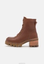 Z62T2032 Women Anna Field Leather Winter Bootie Winter Boots Cognac - Image 2