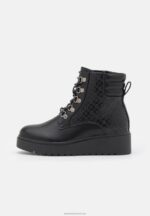 Z62T2035 Women Anna Field Wedge Ankle Boots Black - Image 2