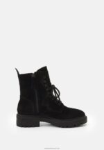 Z62T2038 Women Anna Field Lace-Up Ankle Boots Black - Image 4