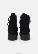 Z62T2038 Women Anna Field Lace-Up Ankle Boots Black - Image 7