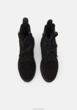 Z62T2038 Women Anna Field Lace-Up Ankle Boots Black - Image 8