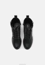 Z62T2040 Women Anna Field Lace-Up Ankle Boots Black - Image 6