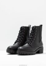 Z62T2041 Women Anna Field Comfort Lace-Up Ankle Boots Black - Image 5