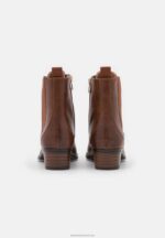 Z62T2042 Women Anna Field Lace-Up Ankle Boots Cognac - Image 4
