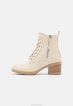 Z62T2043 Women Anna Field Lace-Up Ankle Boots Off-White - Image 2
