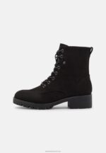 Z62T2045 Women Anna Field Lace-Up Ankle Boots Black - Image 2