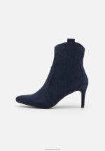 Z62T2047 Women Anna Field High Heeled Ankle Boots Dark Blue - Image 2